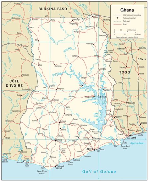 Ghana Maps | Printable Maps of Ghana for Download