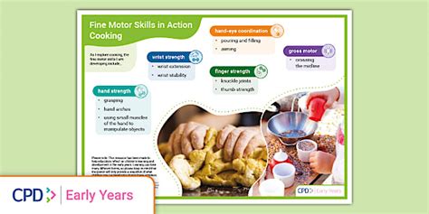 Fine Motor Skills in Action | Cooking | Poster - Twinkl