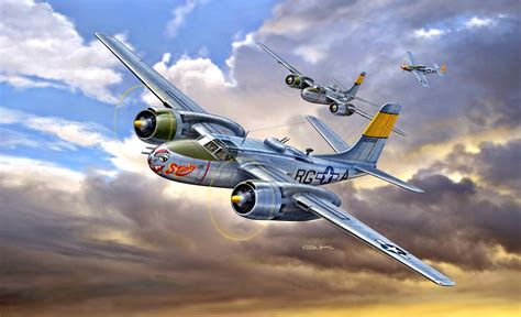 Douglas A-26 Invader Bomber Warplane HD Wallpaper - Military Aircraft ...