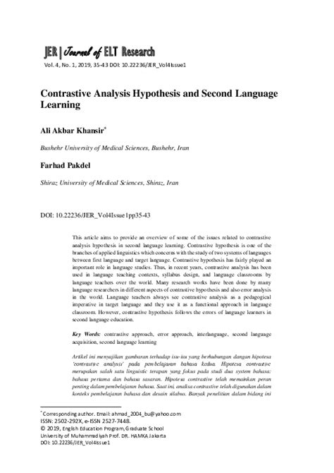 Image result for Contrastive Analysis Hypothesis Second Language