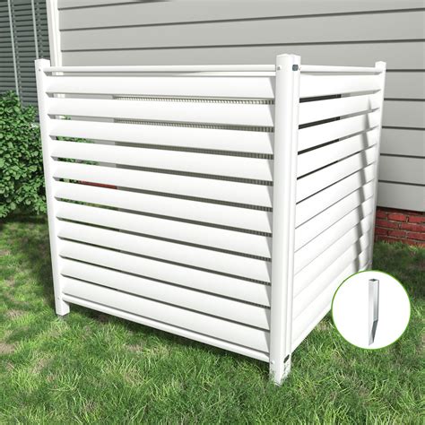 Vinyl Fence For Trash Cans Dropship Air Conditioner Fence, Trash Can