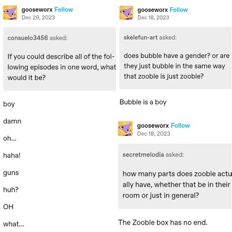 I made some Gooseworx Tumblr sheets of info about upcoming episodes and ...