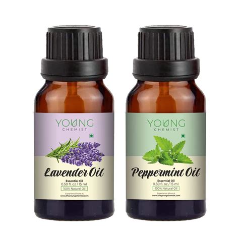 Young Chemist Lavender & Peppermint Essential Oils | Pack Of 2 (15 ml ...