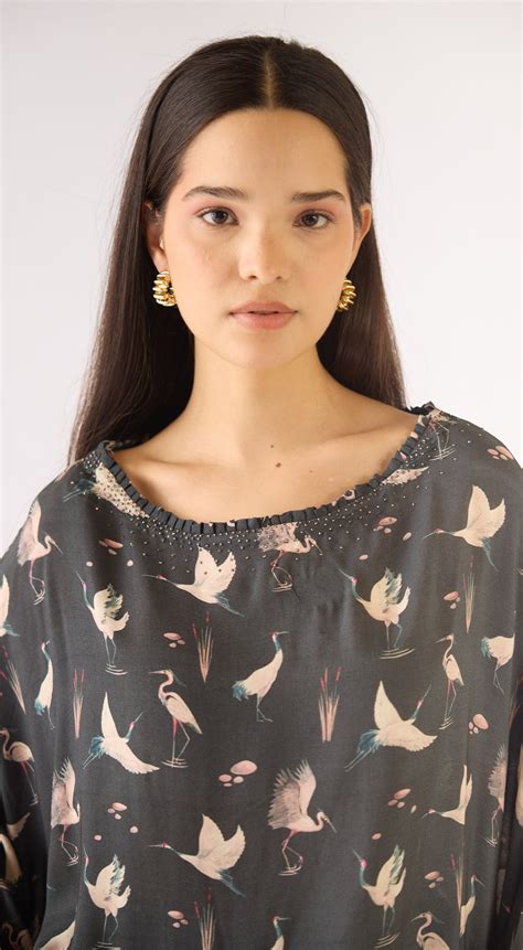 Black Muslin Embellished Kaftan Set – Basanti Kapde aur Koffee