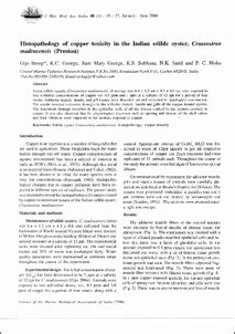 Histopathology of copper toxicity in the Indian edible oyster ...
