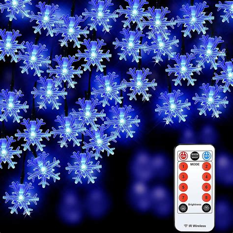 Image result for Snowflake String Lights Plug In