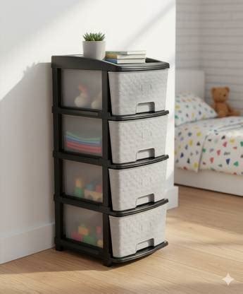 RISEM INTERNATIONAL Kithchen Trolley Storage Drawer Grey Color Stone ...