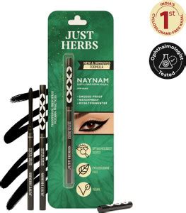 Just Herbs Naynam Day Long kohl Kajal Smudge-Proof Sweet Almond Oil ...