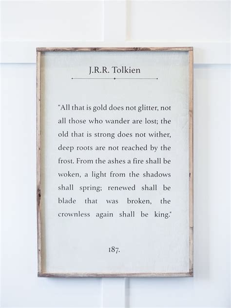 All That is Gold Does Not Glitter - Tolkien - Wood Sign - Etsy