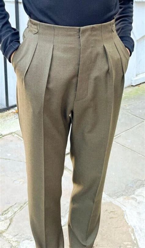 Men Custom Made Light Brown Cotton Gurkha Pants Double Pleated Both ...