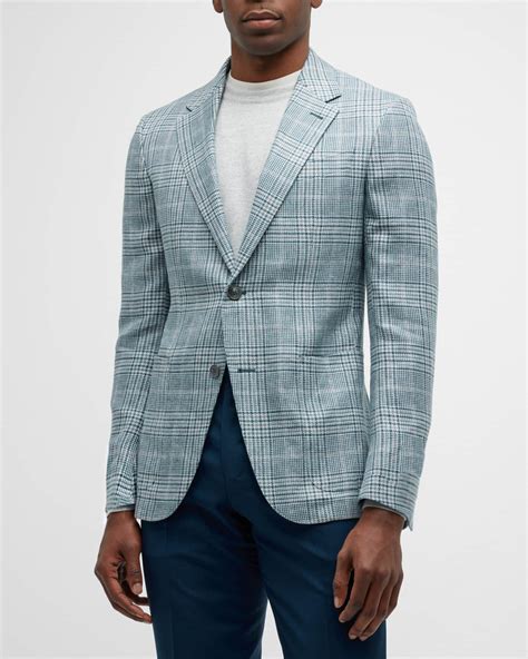 ZEGNA Men's Plaid Linen-Blend Sport Coat | Neiman Marcus