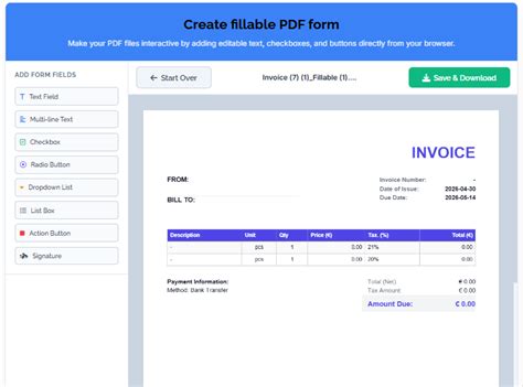Create Fillable PDF Form Online | Free, Fast & Professional PDF Form ...