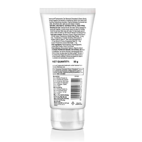 Everyuth Naturals Pure & Light Tan Removal Choco Cherry Scrub, 50gm, T ...