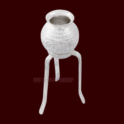 Pure Silver Shivlingam and Jaldhari with Tripod Stand
