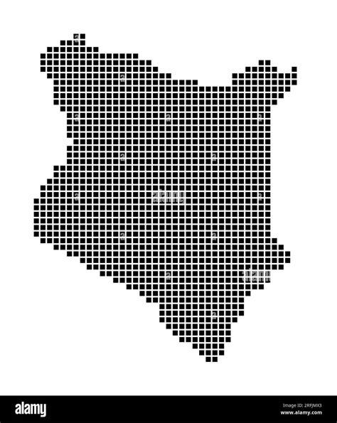 Kenya map. Map of Kenya in dotted style. Borders of the country filled with rectangles for your ...