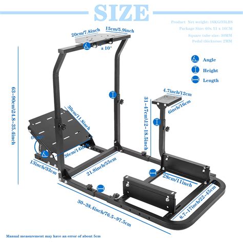 Buy Marada Racing Simulator Cockpit Stand with Adjustable,Racing Wheel ...