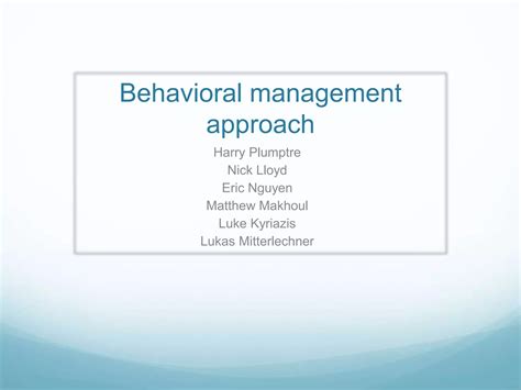 Image result for Behavioral Management Approach