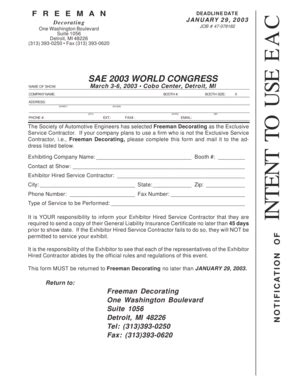 Fillable Online sae Exhibit Appointed Contractor Form - SAE - sae Fax ...