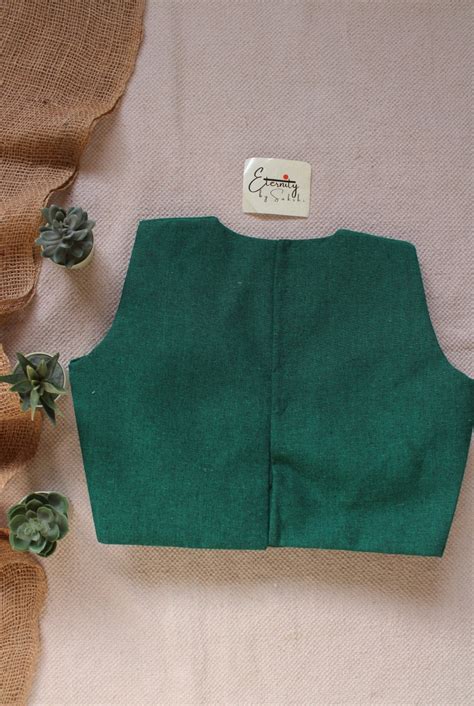 Green Leafy Double Zip Mood Blouse – Eternity by Sakshi