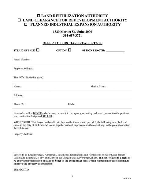 Image result for Real Estate Offer Form