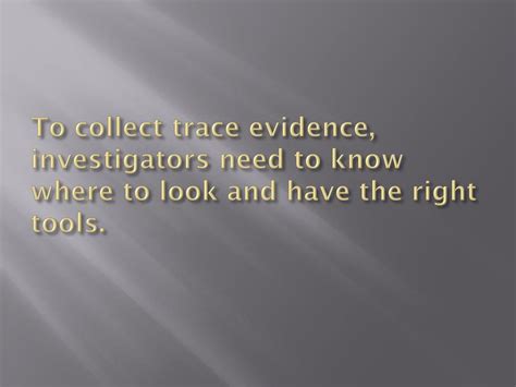Image result for Trace Evidence Unit