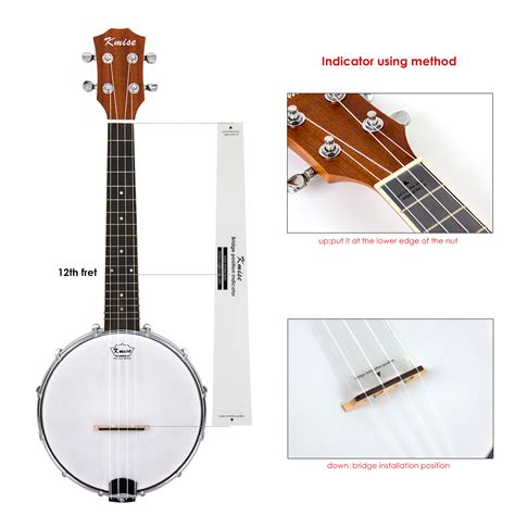 Kmise Banjolele 4 String Banjo Ukulele Concert 23 Inch Length 18 Frets ...