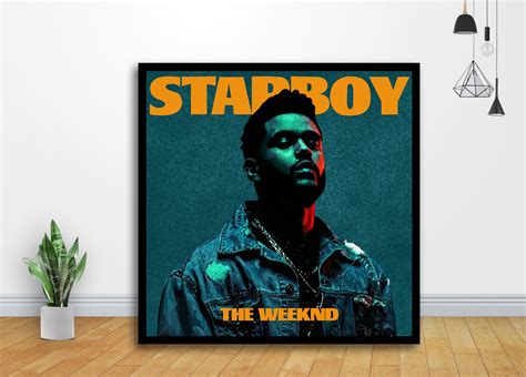 The Weeknd Starboy Music Album Cover Art – Poster - Canvas Print ...