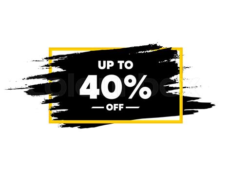 Up to 40% off Sale. Discount offer price sign. Vector | Stock vector ...