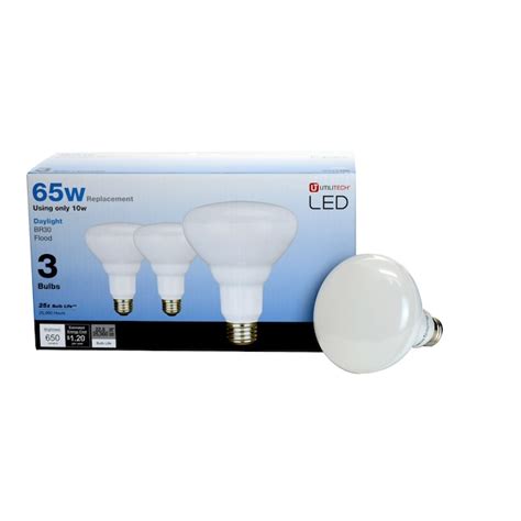 Utilitech 65 -Watt EQ Daylight Dimmable 3 -Pack at Lowes.com