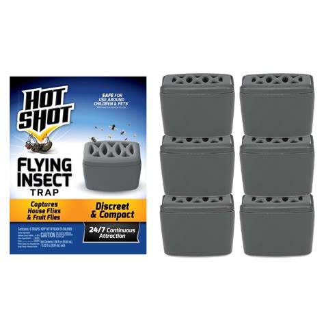 Hot Shot Flying Insect Trap, Discreet, Trap Attracts, Captures and Kills House Flies and Fruit ...