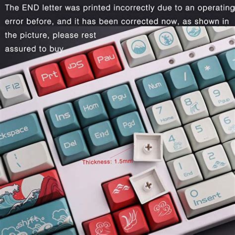 Buy Gliging Keycaps 108 PBT Heat Sublimation XDA Profile Japanese Ukiyo ...