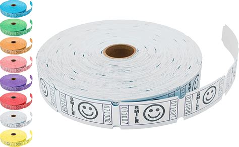 2000 Tacticai White Smile Raffle Tickets 8 Colors India | Ubuy