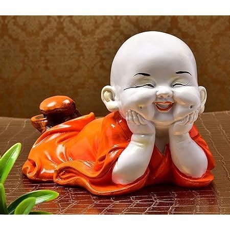 RJKART Handmade Polyresin Baby Monk Buddha in Meditating Posture Statue ...