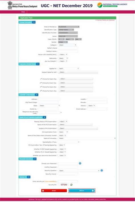 Image result for Self Declaration Form UGC Net