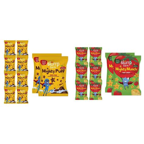 Slurrp Farm Healthy Snacks for Kids | Mighty Puff Choco Ragi| 10 X 20g ...