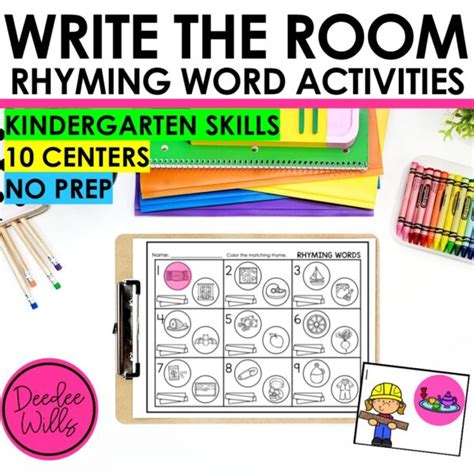 Write the Room Rhyming Words Activity - Engaging Phonics Fun for Early ...