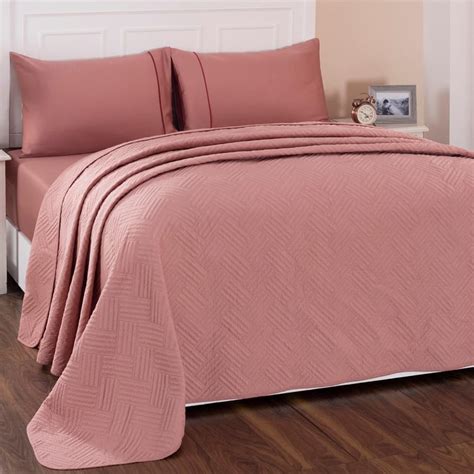 Buy MASPAR Eliott - Peach Solid Single Bed Quilt - 152x228cm from ...