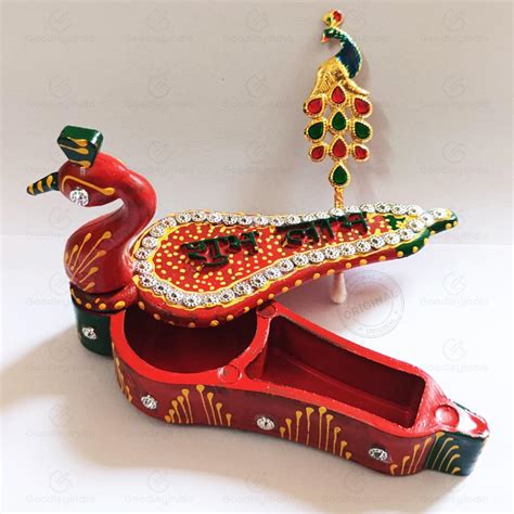 Buy MAHAKAL ARTWARE Beautiful Kumkum Chawal Box for Pooja, Traditional ...