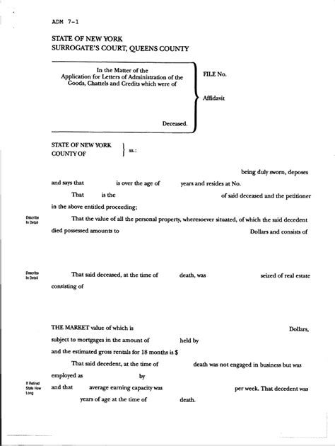 Affidavit Of Urgency Surrogate's Court Form - Fill Online, Printable ...