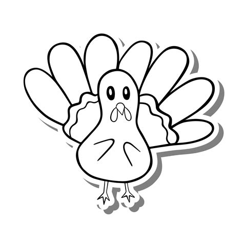 Animated Turkey Black And White