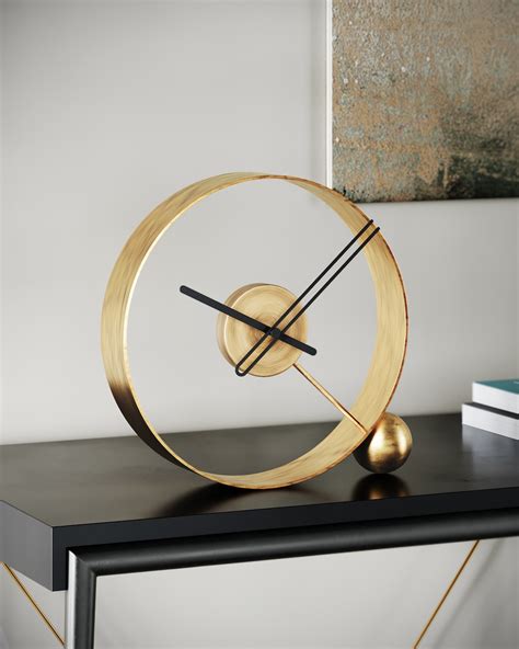 Luxury Silent Metal Desk Clock – Endless, Sculptural Ring, Modern Home ...