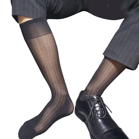 Customer reviews for Mens Thin Dress Socks Silk Sheer Business Socks ...