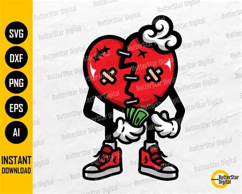 Buy Heartless Gangster Heart Character SVG | Rich Savage Hip Hop Rap ...