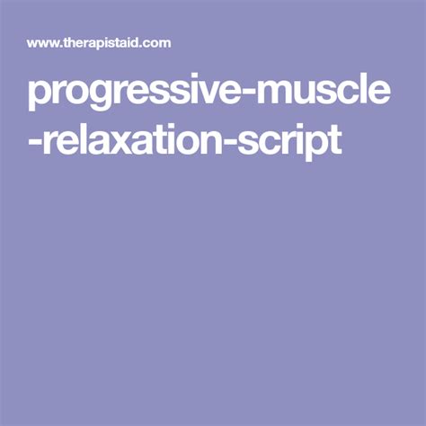 Image result for Paired Muscle Relaxation Script