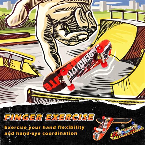 Buy RNGODO Finger Board Display Rack with 5 Finger Skateboard, 4 + 1 ...