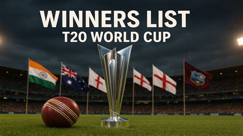 Winners List T20 World Cup from 2007 to 2025