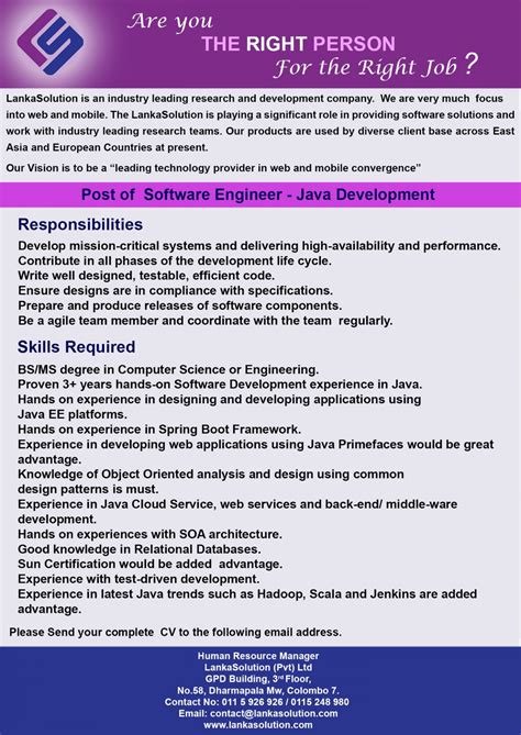 Image result for Java Engineer Job Scope