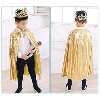 Buy King Robe Halloween Costume Medieval Queen King Costume Cape(Cape ...