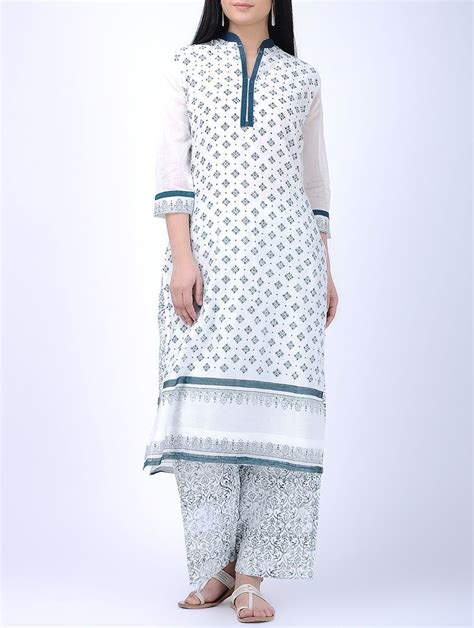 White & blue kurta – Sonal Kabra