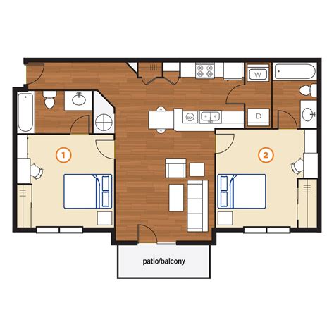 Rates & Floorplans - 2 & 4 Bedrooms Apartments Clemson, SC - The ...